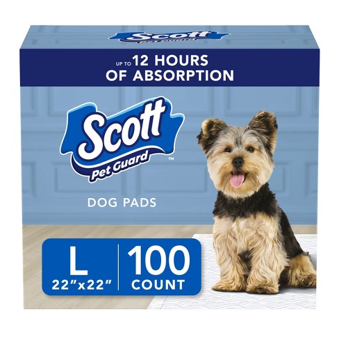 Scott Pet Guard Dog Pads Dog Training Pads For Puppies Medium Large Dogs Size Large 22 X 22 100 Pack Target