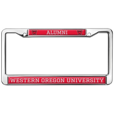 Western Oregon University Alumni Full Size Standard License Plate Metal Frame