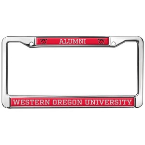 Western Oregon University Alumni Full Size Standard License Plate Metal Frame - 1 of 4