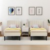 VECELO Velvet Upholstered Platform Bed Frame with Adjustable Headboard, Sturdy Wood Slat Support, No Box Spring Required - 2 of 4