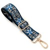 Wrapables Wide Adjustable Crossbody Handbag Strap, Women's Replacement Bag Strap for Purses, Blue Starflower - image 3 of 4