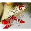 Gloria Duchin Silvertone Initial M Tree Ornament - 2 of 4