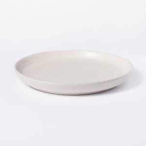 12" Stoneware Round Serving Platter Cream - Threshold™ designed with Studio McGee: Traditional, Microwave & Dishwasher Safe - 1 of 4