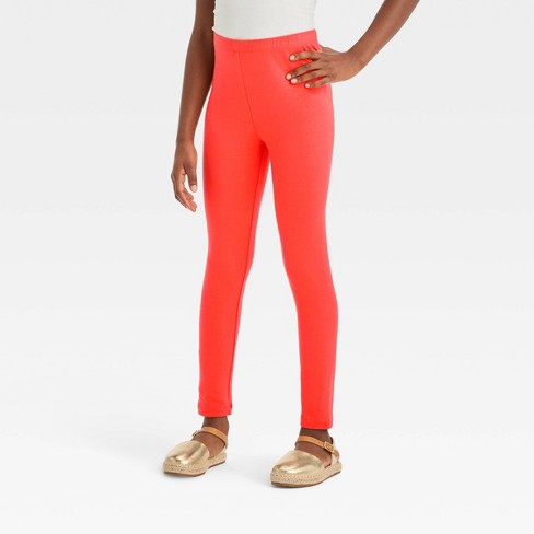 Girls' Leggings - Cat & Jack™ Coral Red Xs : Target