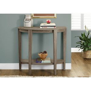 XIYUYEU Console Table with Half-Moon Shaped Design and 1 Open Bottom Storage Shelves,Modern Stylish Entryway Table for Living Room - 1 of 4