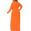 Agnes Orinda Women's Plus Size Side Split Long Sleeve Button Down Beach Maxi Shirt Dresses - 2 of 4