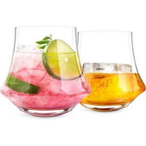 Final Touch Revolve Spinning Double Old Fashioned Glass Set of 2 - 1 of 4