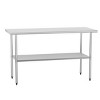 Standing Desk Industrial with Adjustable Undershelf and Heavy-Duty Surface for Commercial Kitchen 60in Wide-3irtyhousy - 3 of 4