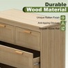 4-Drawers Rattan Storage Cabinet Rattan Drawer, CENGHU Nightstand, Coffee Bar Cabinet, for Bedroom, Living Room, Dining Room, Hallways - 3 of 4