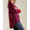 Women's Contrast Color Raw Edge Long Sleeve Top - umgee - 3 of 4