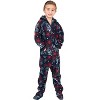 Footed Pajamas - Winter Whiteout Kids Hoodie Fleece One Piece - 2 of 4