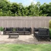 vidaXL 9-Piece Patio Lounge Set with Cushions/Anthracite/Steel Frame/Modular Design/Thickly Padded Cushions - 2 of 4