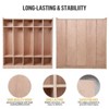 5-Section Classroom Coat Locker, 10 Cubbies for Classrooms, Daycare Cubby with 4 casters, 5 Hooks and 2 Storage Boxes, for Home, School, Kindergarten - 4 of 4
