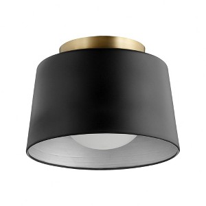 Quorum Lighting Trapeze 1 - Light Flush Mount in  Black - 1 of 1