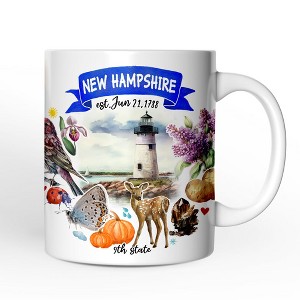 Artistic New Hampshire State Themes and Landmarks Mug (Non-Custom Only)| OrnamentallyYou - 1 of 4