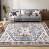 Vintage Machine Washable Area Rug - Ultra-Thin, Stain Resistant & Non-Slip Rug for Living Room, Bedroom & Home Decor - 2 of 4