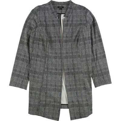 Alfani Womens Plaid Topper Jacket