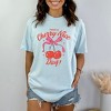 Simply Sage Market Women's Coquette Cherry Nice Day Short Sleeve Garment Dyed Tee - 2 of 4