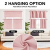 Semi Rod Pocket 3 Piece Linen Sheer Tier Curtains Valance Set - 2 of 4