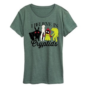 Women's - Instant Message - I Believe In Cryptids Short Sleeve Graphic T-Shirt - 1 of 4