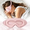 ChicFurnit Eye Mask 3D Deep Contoured Zero Pressure Sleep Eye Mask for Living Room Comfort and Travel Rest, Pink, 3.9"*9.6"*0.67" - 2 of 4