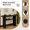 Vynxaria Modern Minimalist Console Table with Shelf, 5 Colors, Sturdy MDF and Rubber Veneer, 264LBS Capacity for Living/Dining Room - 4 of 4