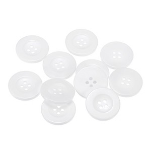 Unique Bargains Resin Snap Fastener Round Flat 4-Hole Sewing Buttons 10 Pcs - 1 of 4