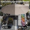 15FT Extra Large Rectangular Patio Umbrella, Outdoor Double Sided Rectangular Market Umbrella With Stand, With Base, Heavy Duty Cantilever Design - 4 of 4