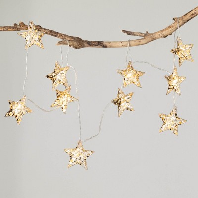Sullivans 6 ft. Gold Lighted Star Garland  Gold Christmas Garland