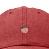 Dalix Lil Peach Embroidered Cotton Summer Cute Outdoor Baseball Cap Dad Hat Womens - 2 of 4