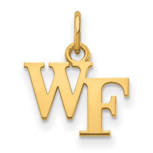 Black Bow Jewelry 10k Yellow Gold Wake Forest Demon Deacons NCAA Extra Small Pendant - 1 of 3