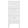 VidaXL Storage Cabinet White 16.7"x13.8"x40" Steel - 3 of 4