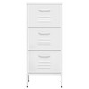 VidaXL Storage Cabinet White 16.7"x13.8"x40" Steel - image 3 of 4