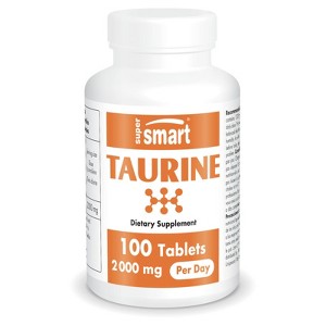 SuperSmart Taurine Supplement 2000mg per Day (High Strength) - Amino Acid - Sport Nutrition | Non-GMO & Gluten Free - 100 Tablets - 1 of 1