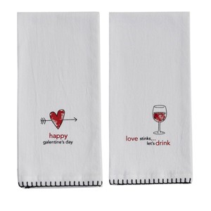 Split P Happy Galentine's Day and Love Stinks Lets Drink Dishtowel Bundle of 2 - 1 of 3