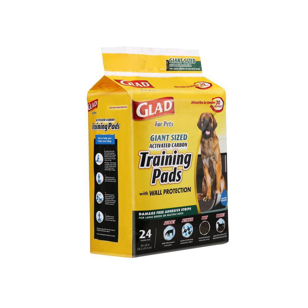 Glad for Pets Activated Carbon Training Pads Giant Size - 24 Pack