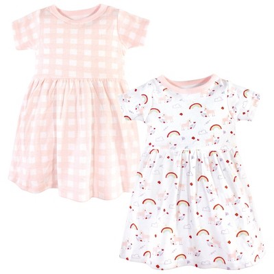 Luvable Friends Baby And Toddler Girl Cotton Short-sleeve Dresses 2pk ...