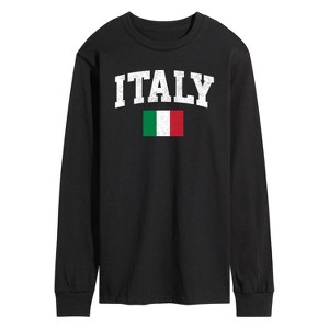 Men's - Instant Message - Italy Flag Long Sleeve Graphic T-Shirt - 1 of 4