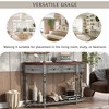 Sapphtopaz 52" Modern Console Table with 4 Drawers Curved Entryway Table with Bottom Storage Shelf Half-Moon Sofa Table for Living Room,Hallway - 4 of 4