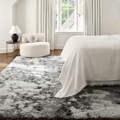 Hauteloom Dawesville Gray White Shag Area Rug