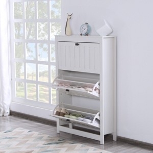 MAYEERTY Sturdy Construction & Modern Design Space-Saving Shoe Cabinet for Entryway & Closet - 1 of 4