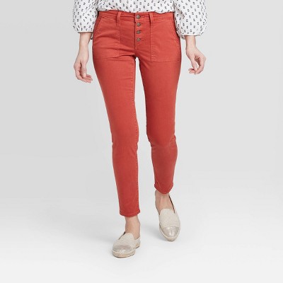 red skinny jeans target