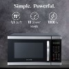 Farberware Professional 1.1 Cu. Ft 1000-Watt Microwave Oven, Brushed Stainless Steel with Black Body Wrap -GREEN LED - 2 of 4