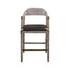 Montana Stationary Counter Height Barstool Light Barnwood - Boraam: Upholstered Faux Leather, Wood Frame, 24" Seat Height - 3 of 4