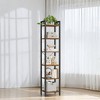Tall 6-Tier Narrow Bookshelf, Skinny Bookcase with Steel Frame for Living Room, Home Office, Study - Industrial Style, 11.8 x 15.7 x 73.8 Inches - 2 of 4