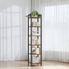 Tall 6-Tier Narrow Bookshelf, Skinny Bookcase with Steel Frame for Living Room, Home Office, Study - Industrial Style, 11.8 x 15.7 x 73.8 Inches - image 2 of 4