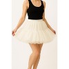 Malco Modes Women’s Tutu Mini Skirt – Fluffy Layered Ballet Underskirt for Carnival, Festival, Rave, Dance, and Costume Wear – Ivory - 3 of 4