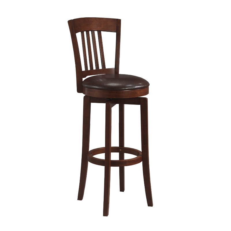 25&#34; Canton Swivel Counter Height Barstool Wood/Brown - Hillsdale Furniture, 1 of 7