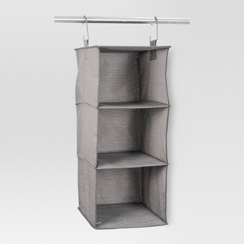 3 Shelf Hanging Closet Organizer Gray Birch   Threshold™ : Target