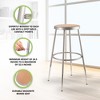 National Public Seating 6200 Series Heavy-Duty 24.5" to 32.5" Height Adjustable Steel Stool with 14" Round Seat Pan, Supports Up to 500 Pounds, Gray - 2 of 4